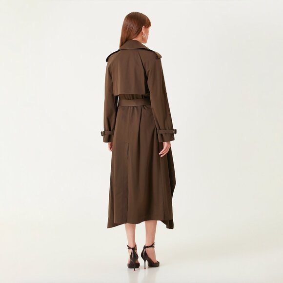 $4790 NWT Alexander McQueen Double-Breasted Draped Belted Runway Trench Coat - Picture 14 of 16
